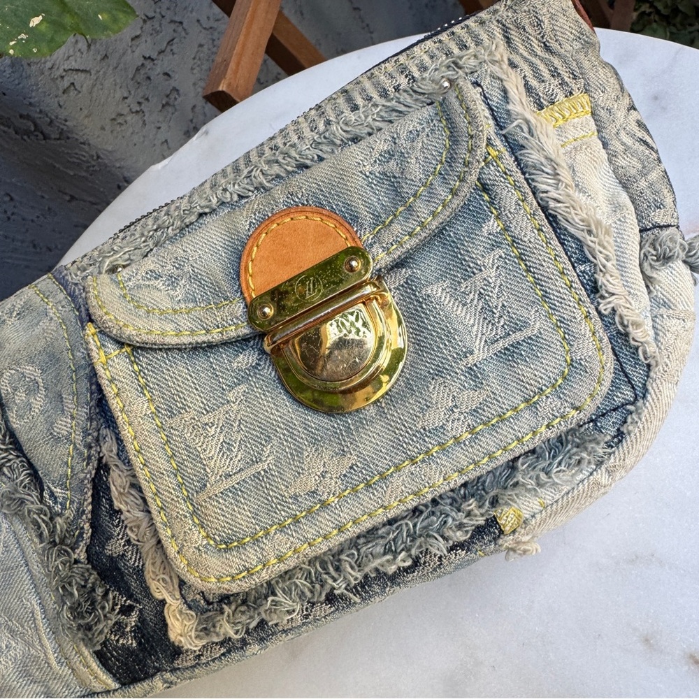 Louis Vuitton Denim Patchwork Pouchy Shoulder Bag - Picture 4 of 16